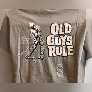 Old Guys Rule Olive Short-Sleeve Graphic Tee For Golfers